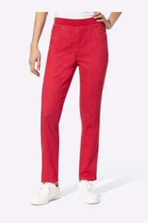 Heine Bequeme Jeans Hose rot 38