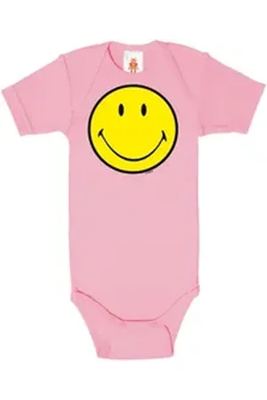 LOGOSHIRT Body Original Smiley Face mit funktionalen Druckknöpfen rot 86/92