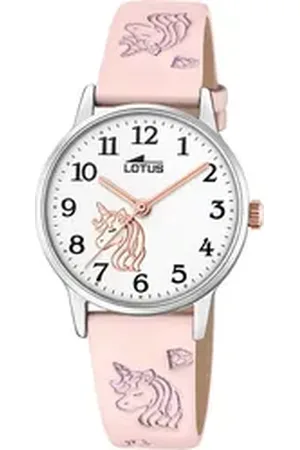 Lotus Chronograph Kinderuhr Leder rosa Classic, (Chronograph), Kinder Armbanduhr rund, klein (ca. 30mm), Edelstahl rosa
