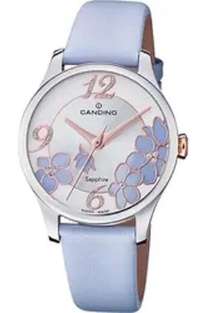 Candino Quarzuhr Damen Armbanduhr Elegance, (Analoguhr), Damen Armbanduhr rund, Lederarmband lila, flieder, Fashion lila
