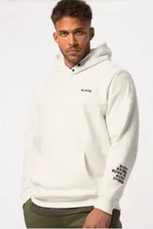 STHUGE Sweatshirt Hoodie oversized Kapuze Print bis 8 XL weiß XL