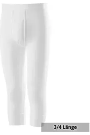 Adamo Lange Unterhose Übergröße 3/4 lange Unterhose Doppelripp weiß weiß 10