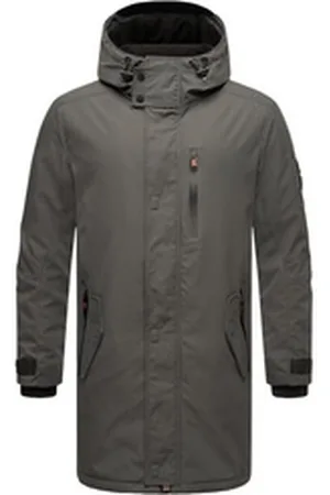 Stone Harbour Kurzmantel Lanzoo Cooler Herren Übergangsmantel mit großer Kapuze grau XL (54)