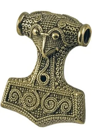 HOPLO Kettenanhänger Schonenhammer VTH-22 Bronze Anhänger Schmuck - Thorhammer - 43x 51mm