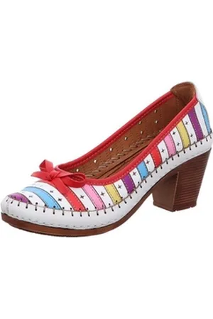 GEMINI Damen Pumps bunt|lila|rosa|rot|weiß 39