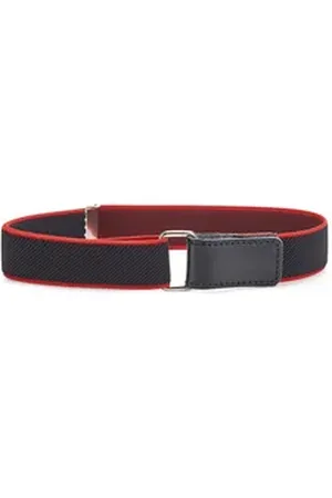 Ladeheid Stoffgürtel Kinder Gürtel Elastik-Gürtel 1-12 Jahre 34-90 cm P15 rot|schwarz 0-2 Jahre