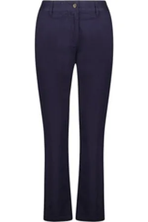 GANT Chinohose Damen Chinohose Slim Fit (1-tlg) blau 34