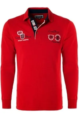 Carisma Poloshirt (1-tlg) mit Stickerei Rugby Team rot XXXL