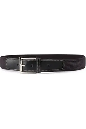 Ladeheid Stoffgürtel Kinder Gürtel Elastik-Gürtel 5-14 Jahre bis 85 cm P23 grau|schwarz