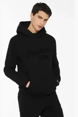 Harlem Soul Kapuzensweatshirt mit Frottee Lettern schwarz XL
