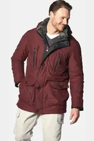 Jan Vanderstorm Funktionsjacke BOTULFR mit abnehmbarer Kapuze rot L (52)