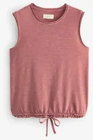 Next Shirttop Ärmelloses Oberteil mit Kordelzug (1-tlg) orange 46 (GB: 18)
