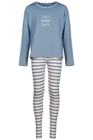Skiny Pyjama Mädchen Pyjama lang Night In Pyjama (Packung, 1 tlg) - blau 164