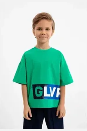 Gulliver T-Shirt mit coolen Schriftprints grün 122