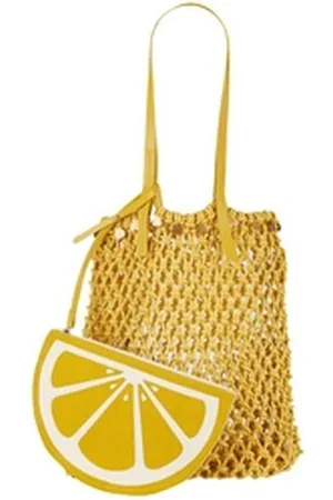 Curuba Shopper FRUITY, Mit Lederhenkeln gelb