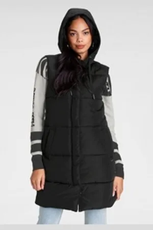 Bruno Banani Steppweste Kapuze schwarz 38