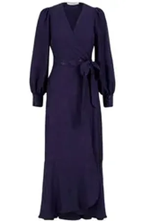 Ivy & Oak Wickelkleid Damen Wickelkleid MARGOT (1-tlg) blau 34