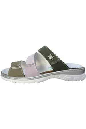 Algemare Damen Pantolette Sabine-783 tanne/fieder/salbei Pantolette bunt 39 EU