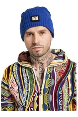 Carlo Colucci Strickmütze Caenaro blau