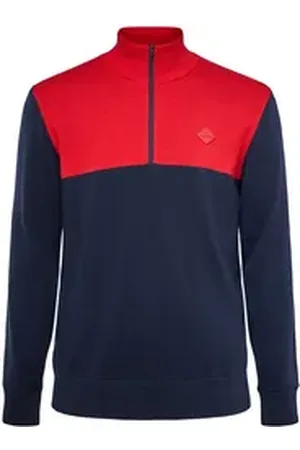 J Lindeberg Trainingspullover Golf Windbreaker Jeff Navy/Rot Herren EU XXL