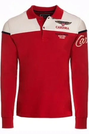 Carisma Poloshirt (1-tlg) mit Stickerei Rugby Team rot XXL