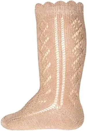 Ewers Kniestrümpfe Kniestrümpfe Traforato (1-Paar) beige|braun 17-18