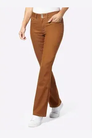 Classic Basics Sieh an! Bequeme Jeans Bootcut-Jeans braun 23