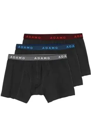 Adamo Retro Pants 3er-Pack XXL Maxipants schwarz farbiger Bund (Packung, 3-St., 3er-Pack) schwarz 8
