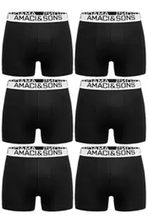 amaci Boxershorts WESTON 6er Pack Boxershorts (6er-Pack) Herren Baumwolle Männer Unterhose Unterwäsche schwarz 4XL