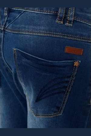 NAME IT Skinny-fit-Jeans Mädchen Super-Stretch-Jeans im Used-Look blau 104