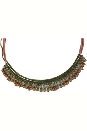 GURU-SHOP Perlenkette Modeschmuck Kette - gold/rosa rosa