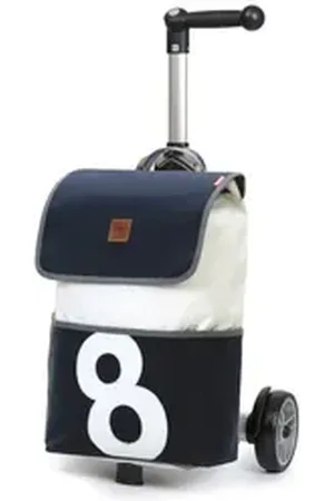 360 Grad 360Grad Trolley Trolley Mole 8 Weiss/Blau Unus Shopper, Bahn- & Bus- Reisen weiß