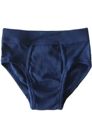 Hermko Slip 52840 Jungen Slip aus Baumwolle / Elastan blau 140