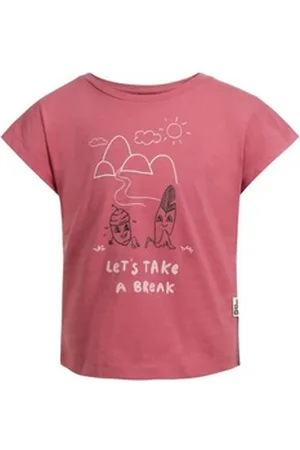 Jack Wolfskin T-Shirt TAKE A BREAK T G für Mädchen mit einem süßen Aufdruck rosa 92