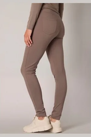 Base Level Treggings mit elastischem Bund braun 44