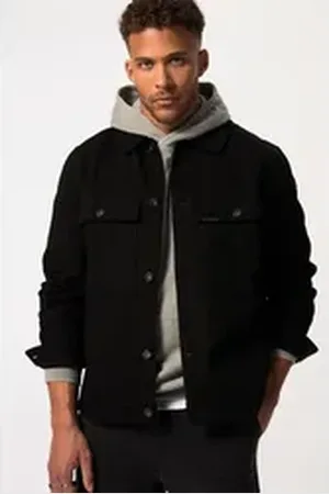STHUGE Funktionsjacke Twilljacke große Brusttaschen bis 8 XL schwarz 8XL