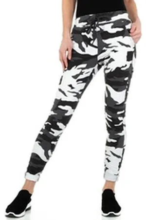 Ital-Design Skinny-fit-Jeans Damen Freizeit Used-Look Camouflage Stretch Skinny Jeans in Grau grau 36