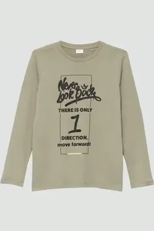 QS by s.Oliver Langarmshirt Langarmshirt mit Schriftprint Artwork 170/176