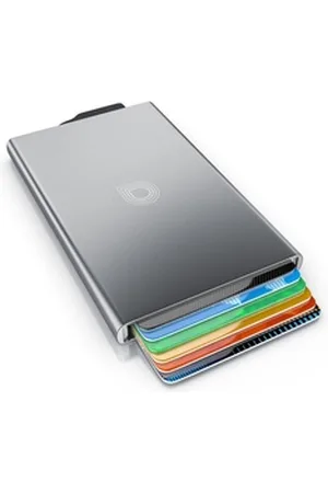APLIC Kartenetui Karten Schutzhülle aus Alu für 6 Karten NFC / RFID Abschirmung Blocker, NFC / RFID Abschirmung Blocking, Kartentresor, Kartenetui silberfarben