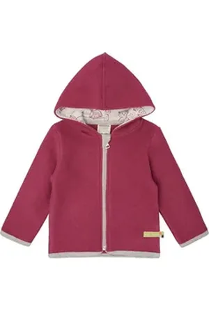 loud + proud Outdoorjacke aus Wollfleece Biowolle, GOTS rot 122/128