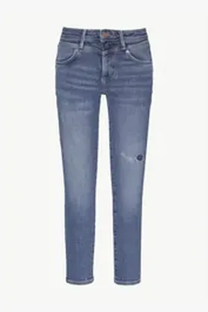 QS by s.Oliver 7/8-Jeans Ankle-Jeans Betsy / Slim Fit / Mid Rise / Slim Leg Frontpasse blau 32