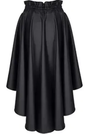 Demoniq Lederimitatrock Langrock in schwarz - L/XL schwarz L/XL
