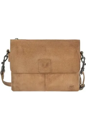 Bear Design Umhängetasche "Billy" Callisto Pelle Leder Damen Schultertasche 25x17cm, Schultertasche mit 2 Fächern Damen Leder 25x17cm braun