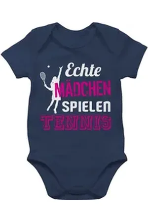 Shirtracer Shirtbody Echte Mädchen spielen Tennis Sport & Bewegung Baby blau 6/12 Monate