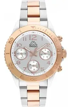 Kappa Chronograph KP-1406L-C Damenarmbanduhr, Design Highlight silberfarben