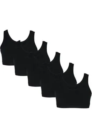TupTam Bustier Mädchen Bustier mit breiten Trägern 5er Pack schwarz 158-164