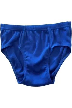 Hermko Slip 2850 Jungen Slip Unterhose, Sportslip ohne Bein 100% Bio-Baumwolle blau 140