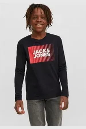 JACK & JONES Junior Langarmshirt JJECORP LOGO TEE PLAY LS O-NECK NOOS JNR schwarz 140