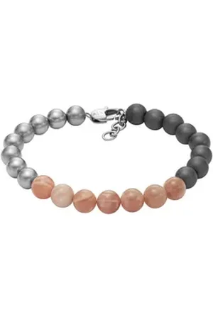 Giorgio Armani ARMANI EXCHANGE Armband CLASSIC, AXG0127040, AXG0128040, mit Hämatit - mit Aventurinperle orange|silberfarben