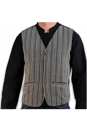 Kunst und Magie Anzugweste Herren Weste Gilet Alternative Anzugweste grau|schwarz XXL